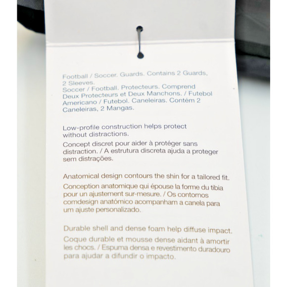 Nike Mercurial Lite Soccer Shin Guards XL – Black with Sleeves & Bag, New - Picture 4 of 7